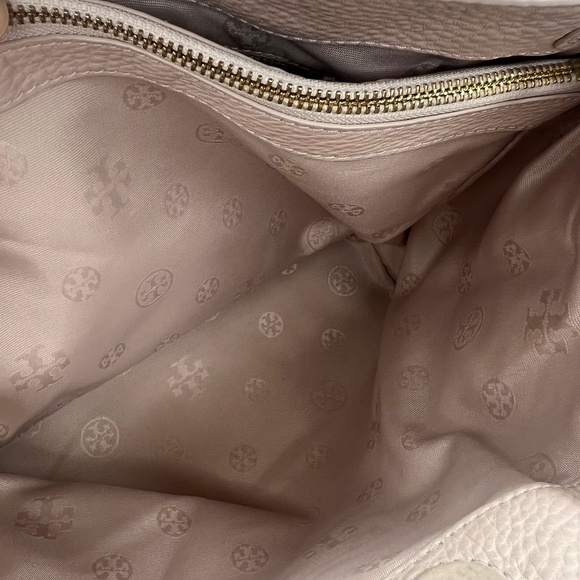 Tory Burch Britten Slouchy Tote, Blush Pink Pebbled Leather, gold tone hardware - Picture 10 of 16